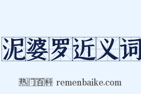 泥婆罗近义词是什么意思的图片